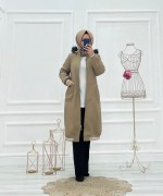 Ribanalı Tesettür Kaban Taş  Taş