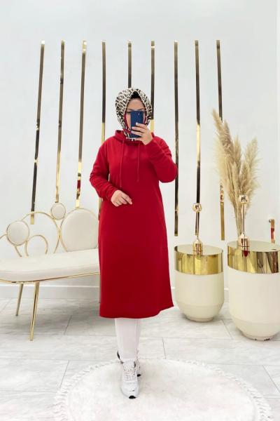 İsabel Tesettür Tunik Kırmızı