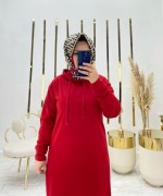 İsabel Tesettür Tunik Kırmızı  Kırmızı