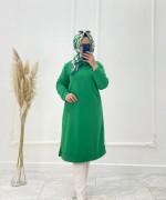 Şahane Tesettür Tunik Yeşil  Yeşil