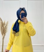 Şahane Tesettür Tunik Sarı  Sarı