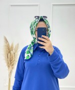 Şahane Tesettür Tunik Mavi  Mavi
