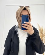 Ela Tesettür Kap Siyah  Siyah