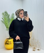Nagihan Tesettür Takım Siyah  Siyah