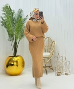 Nagihan Tesettür Takım Camel  Camel