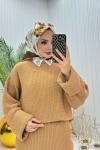 Nagihan Tesettür Takım Camel