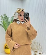 Nagihan Tesettür Takım Camel  Camel