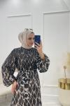 Bahar Tesettür Elbise Siyah