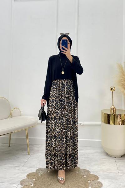 Bella Tesettür Elbise Siyah