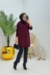 Ceylin Tesettür Triko Tunik Bordo