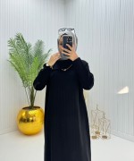 Olla Tesettür Elbise Siyah  Siyah
