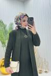 Eda Tesettür Takım Haki Yeşili
