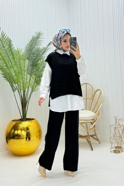 Cemre Tesettür Takım Siyah