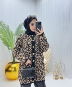 Leopar Tesettür Hırka  Leopar