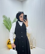 Betty Yelek Tesettür Takım Siyah Siyah