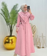 Alisa Tesettür Ferace Pembe  Pembe
