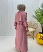 Alisa Tesettür Ferace Pembe  Pembe