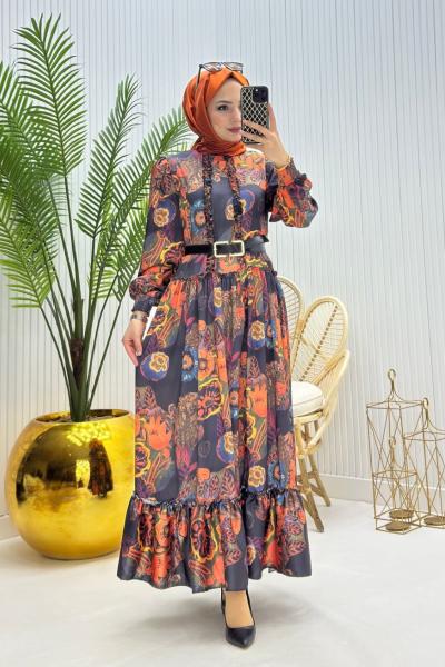 Şeker Tesettür Elbise Siyah