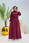 Eylül Tesettür Elbise Bordo