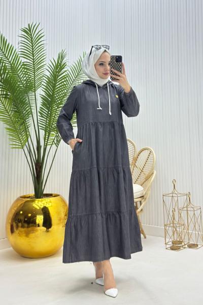 Nilem Kot Elbise Siyah