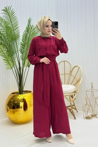 Alya Tesettür Tulum Bordo