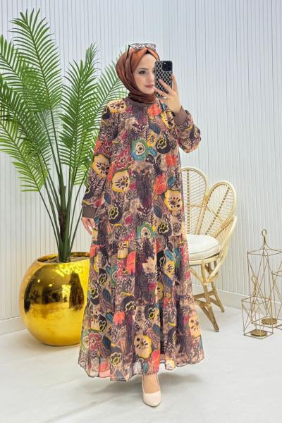 Harmony Tesettür Elbise Tarçın