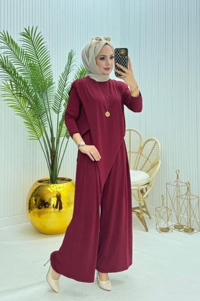 Sindrella Tesettür Takım Bordo