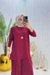 Sindrella Tesettür Takım Bordo
