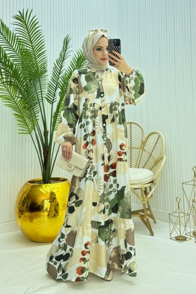 Most Tesettür Elbise Yeşil