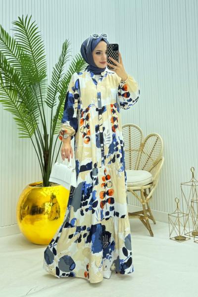 Most Tesettür Elbise Lacivert