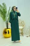 Selma Tesettür Takım Zümrüt