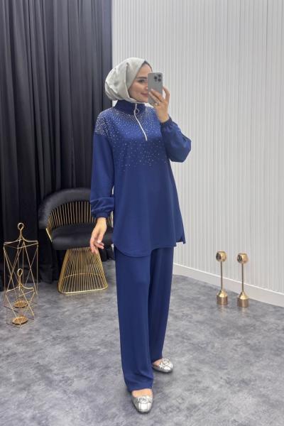 Taşlı Osyho Takım Lacivert