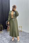 Moi Tesettür Takım Haki Yeşili