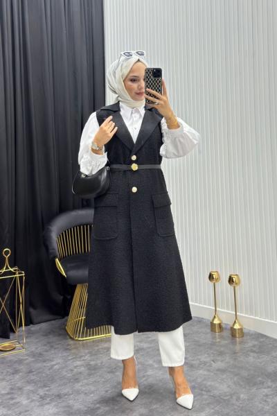 Buklet Yelek Siyah