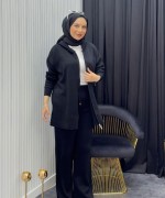 Simli Takım Siyah Siyah