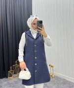 Kapitone Yelek Lacivert Lacivertt
