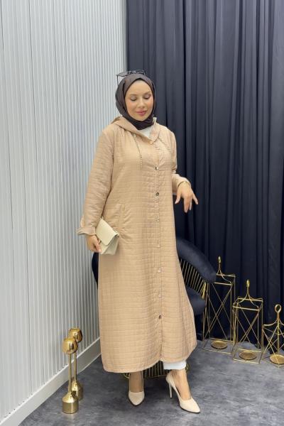 Kapitone Tesettür Vizon