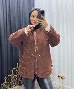 Peluş Mont Kahverengi  Kahverengi