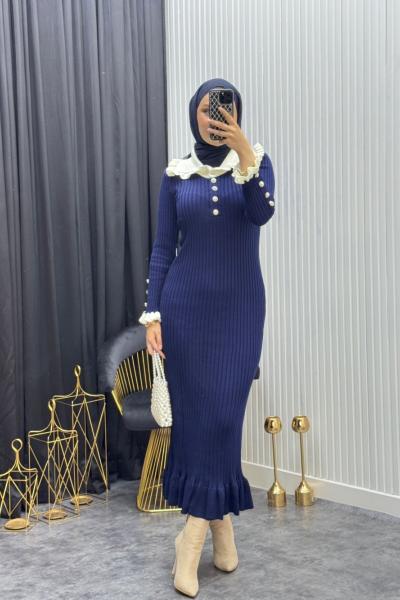 Lux Elbise Lacivert