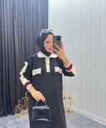 Züleyha Elbise Siyah Siyah