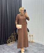 Eyşan Elbise Kahverengi  Kahverengi