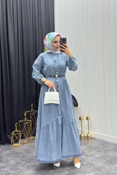 Dalya Kot Elbise Mavi