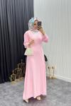İncili Elbise Pembe