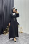 İncili Elbise Siyah