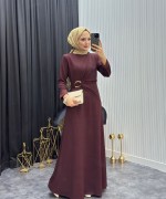 Hera Elbise Bordo Bordo