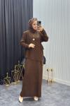 Başak Elbise Kahverengi
