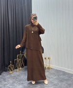 Başak Elbise Kahverengi  Kahverengi