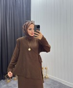 Başak Elbise Kahverengi  Kahverengi