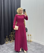 Zarif Elbise Bordo Bordo