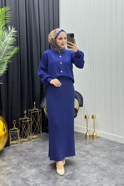 Simli Takım Saks Mavisi